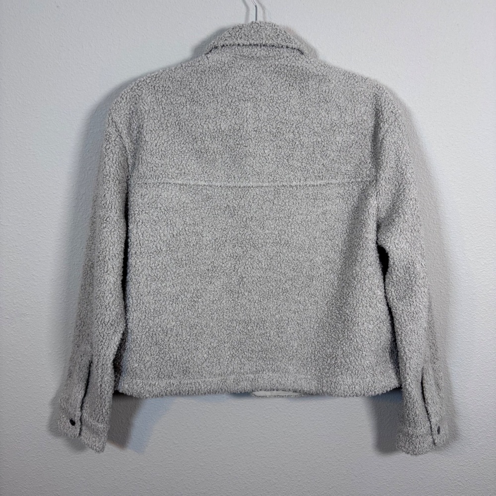Vuori Sycamore Oversized Short Cozy Sherpa Jacket Shacket Dark Salt Women's S - Picture 2 of 9